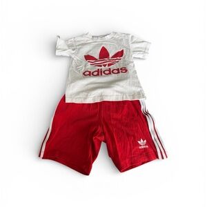 Adidas Kids Red and White Set